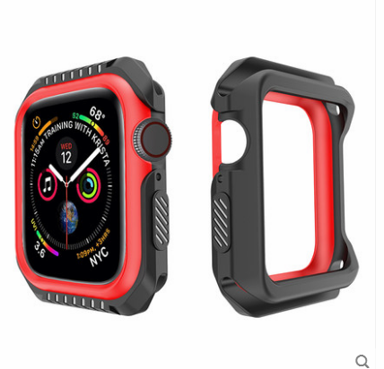 Apple Watch Series 1 Etui / Cover Beskyttelse Silikone Anti-fald Ramme Blå