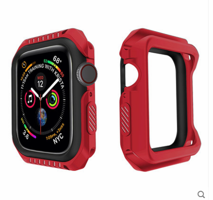 Apple Watch Series 1 Etui / Cover Beskyttelse Silikone Anti-fald Ramme Blå