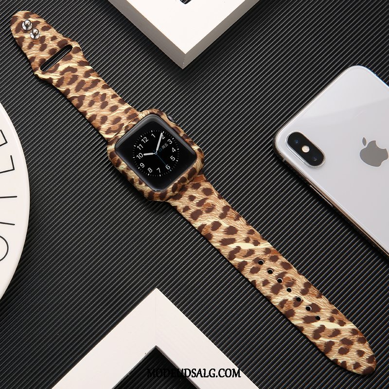 Apple Watch Series 1 Etui Silikone Tryk Sort Trendy Beskyttelse