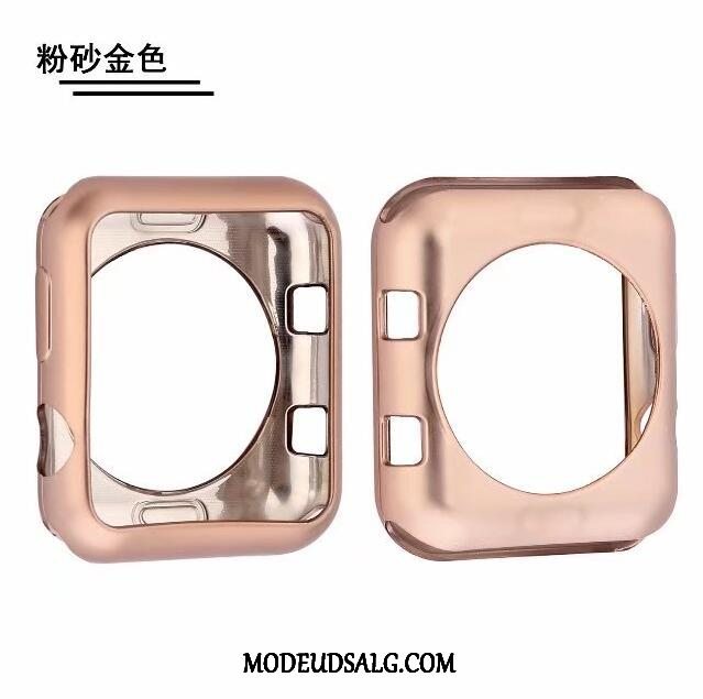 Apple Watch Series 3 Etui Cover Guld Pu Blød Beskyttelse