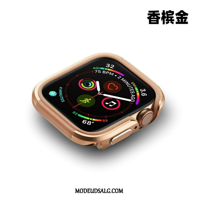 Apple Watch Series 4 Etui Anti-fald Ramme Guld Metal Beskyttelse