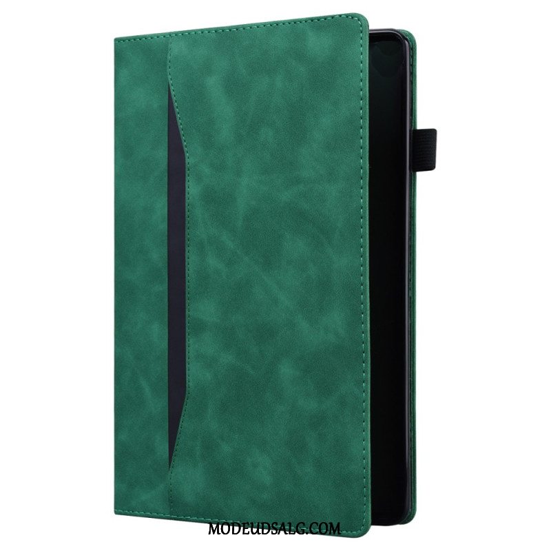 Case Samsung Galaxy Tab S9 Plus Telefon Etui Med Udvendig Lomme Og Kugleholder