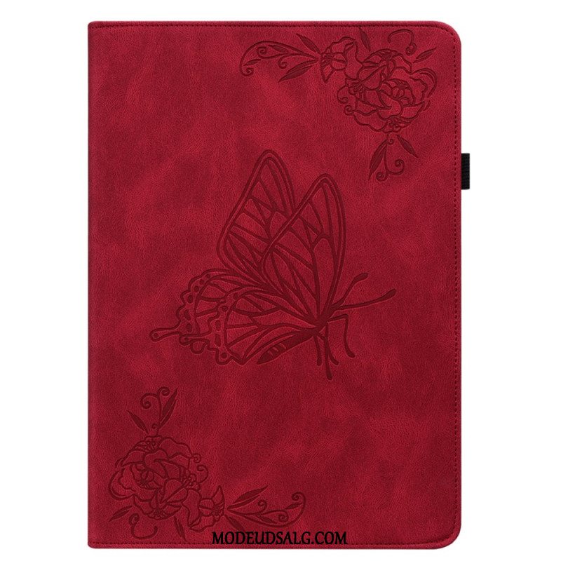 Case Samsung Galaxy Tab S9 Telefon Etui Sommerfugle Og Blomster