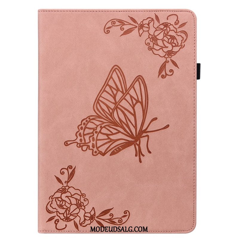 Case Samsung Galaxy Tab S9 Telefon Etui Sommerfugle Og Blomster