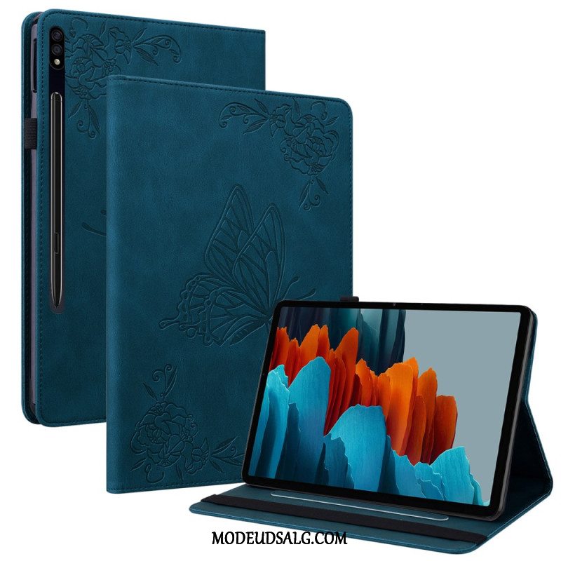 Case Samsung Galaxy Tab S9 Telefon Etui Sommerfugle Og Blomster