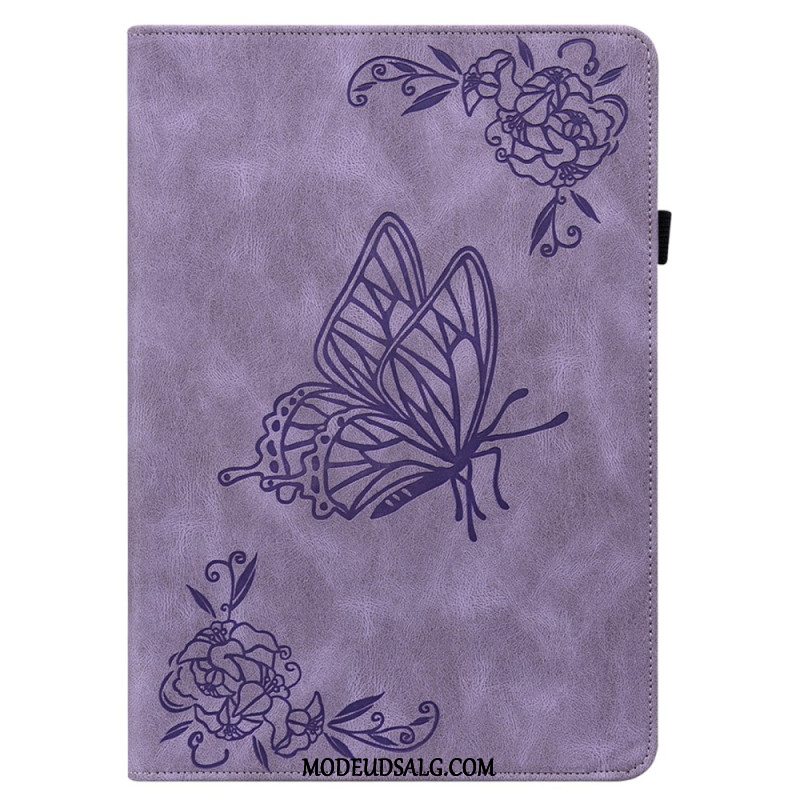 Case Samsung Galaxy Tab S9 Telefon Etui Sommerfugle Og Blomster