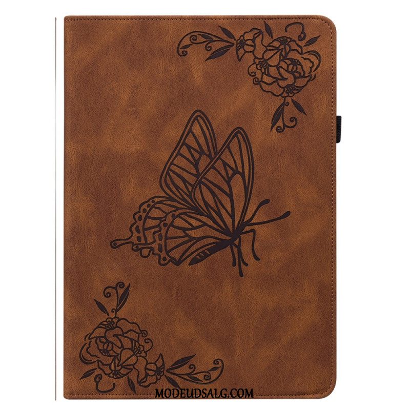 Case Samsung Galaxy Tab S9 Telefon Etui Sommerfugle Og Blomster