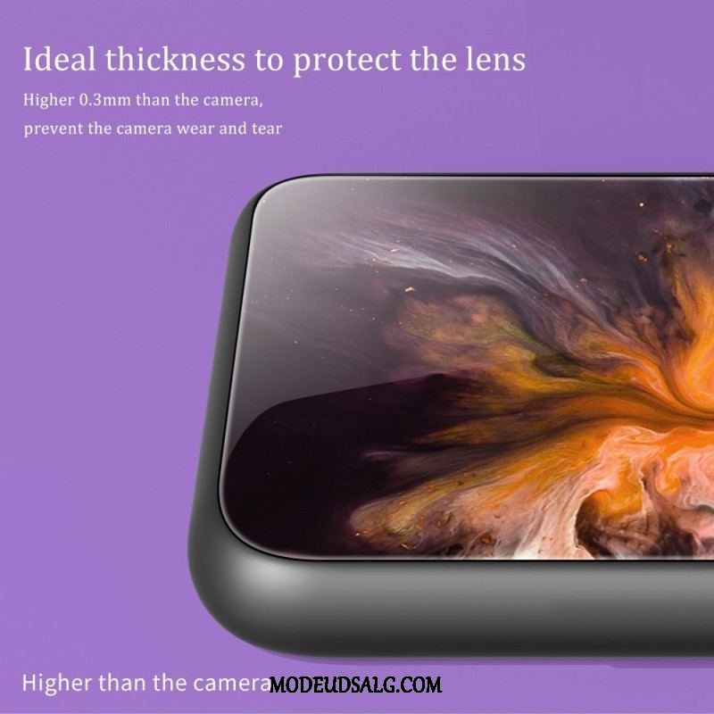 Cover Huawei Mate 50 Pro Stilfuldt Marmor Hærdet Glas