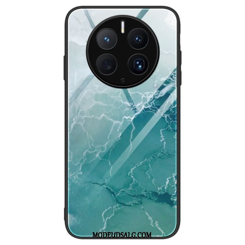 Cover Huawei Mate 50 Pro Stilfuldt Marmor Hærdet Glas