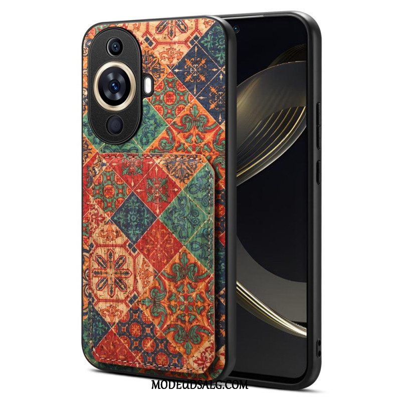 Cover Huawei Nova 11 Pro Blomstermønster Kortholder