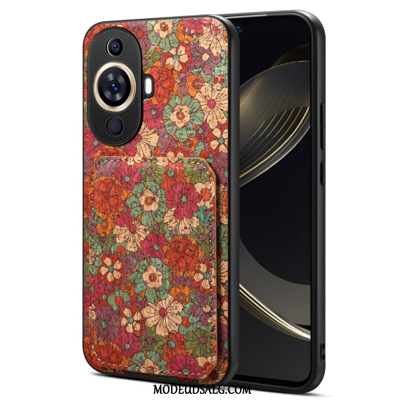 Cover Huawei Nova 11 Pro Blomstermønster Kortholder