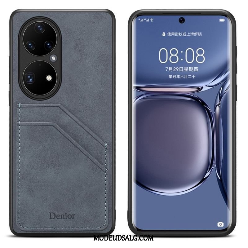 Cover Huawei P50 Pro Denior Double Slot Card Holder