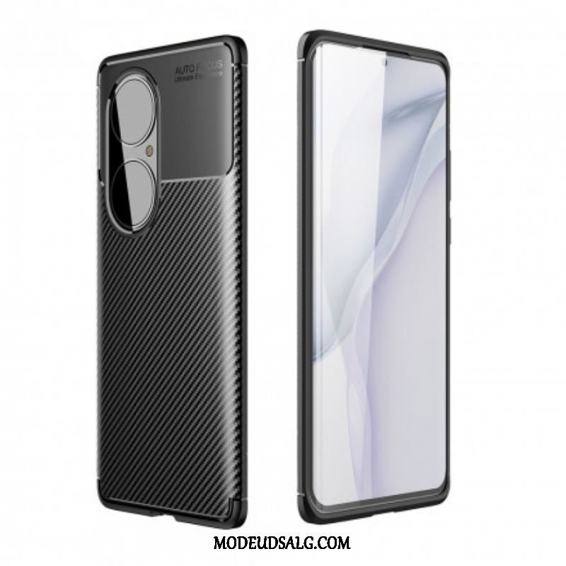 Cover Huawei P50 Pro Fleksibel Kulfibertekstur