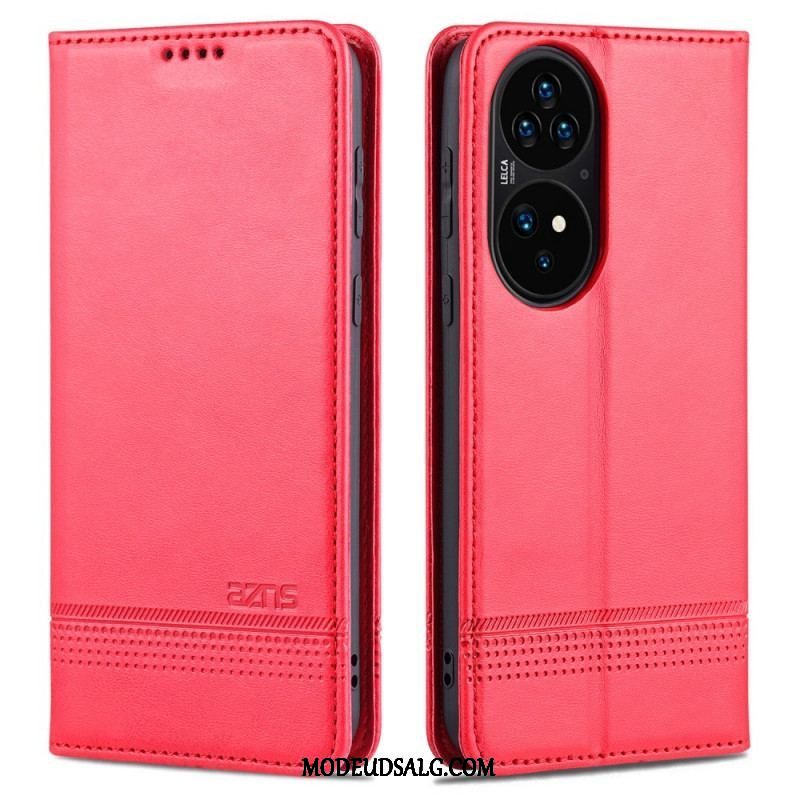 Cover Huawei P50 Pro Flip Cover Azns Læderstyling