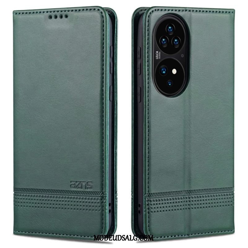 Cover Huawei P50 Pro Flip Cover Azns Læderstyling