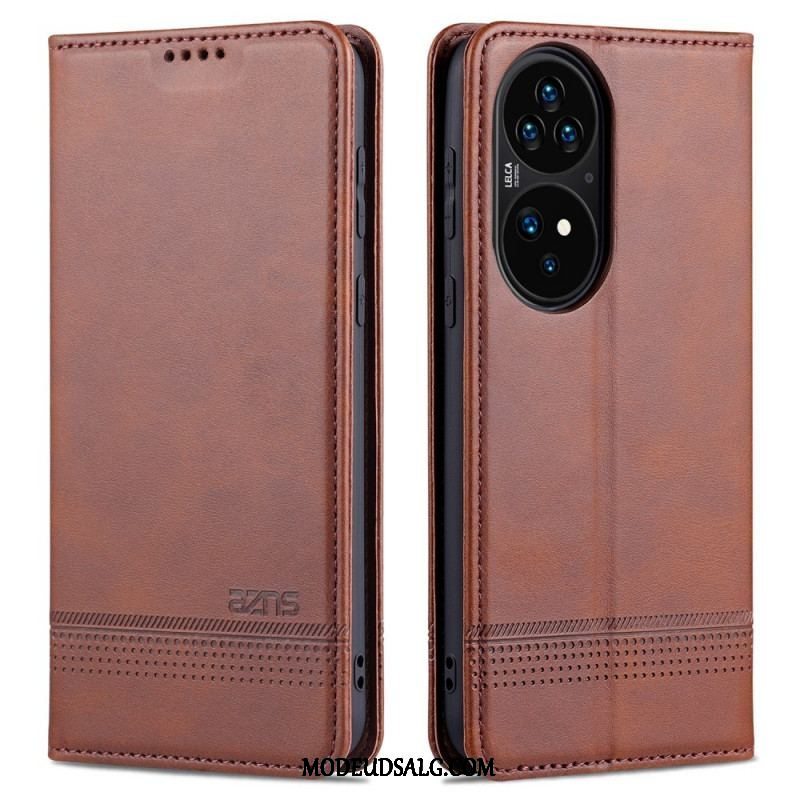 Cover Huawei P50 Pro Flip Cover Azns Læderstyling