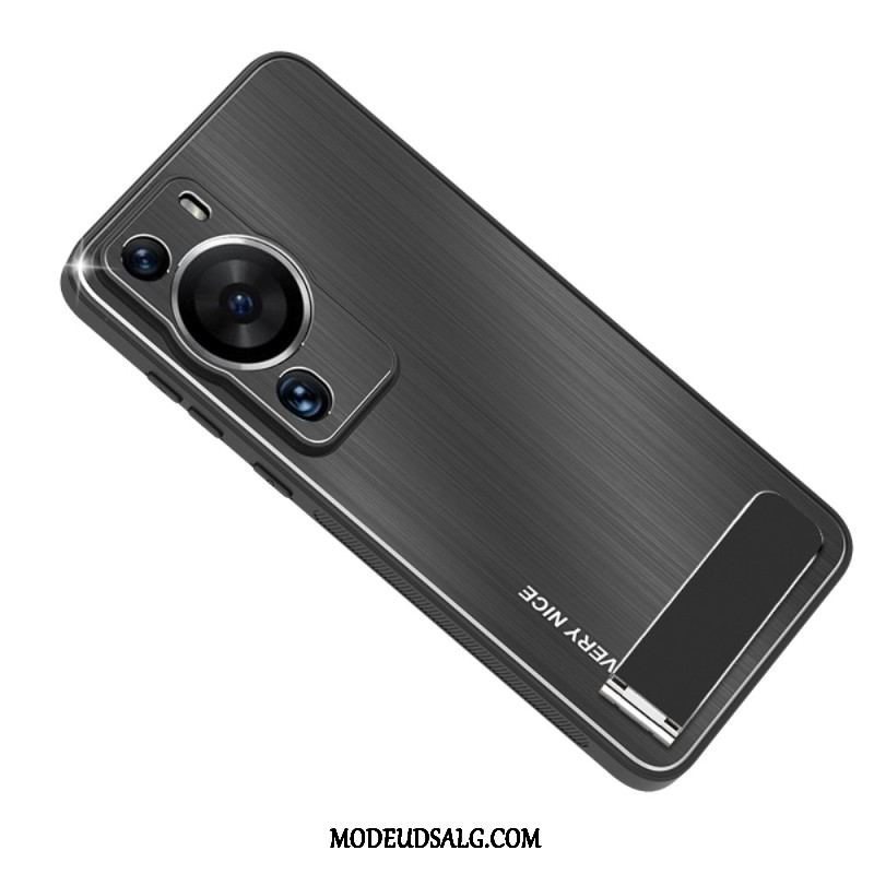 Cover Huawei P60 Pro Børstet Aluminium Med Støtte