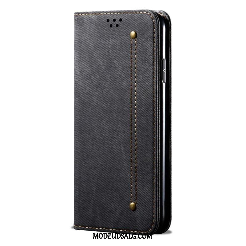 Cover Huawei P60 Pro Flip Cover Jeansstof