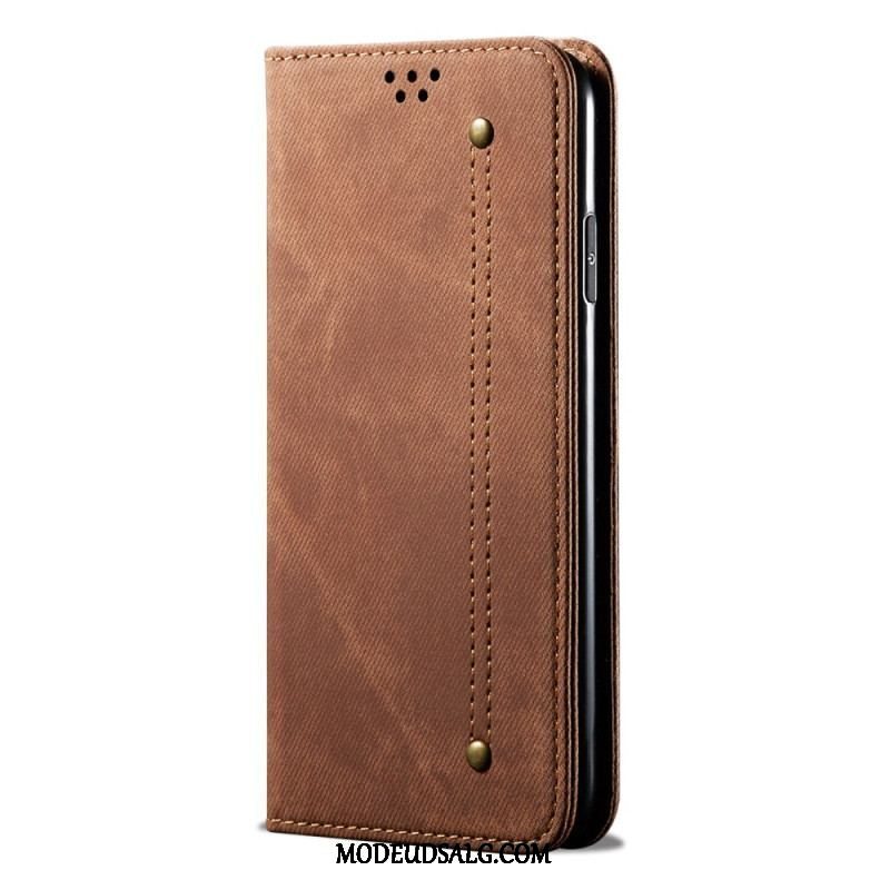 Cover Huawei P60 Pro Flip Cover Jeansstof