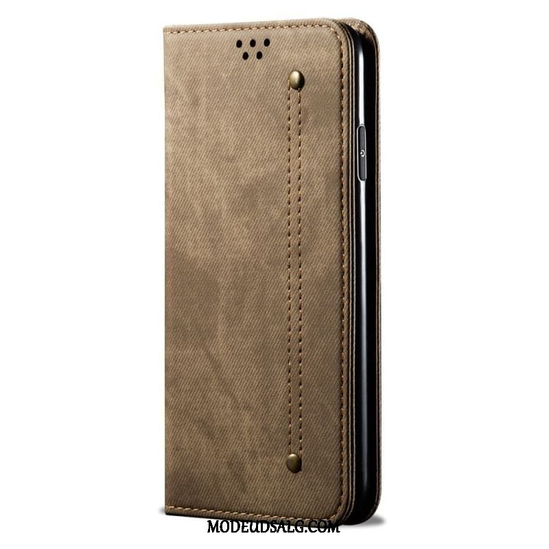 Cover Huawei P60 Pro Flip Cover Jeansstof