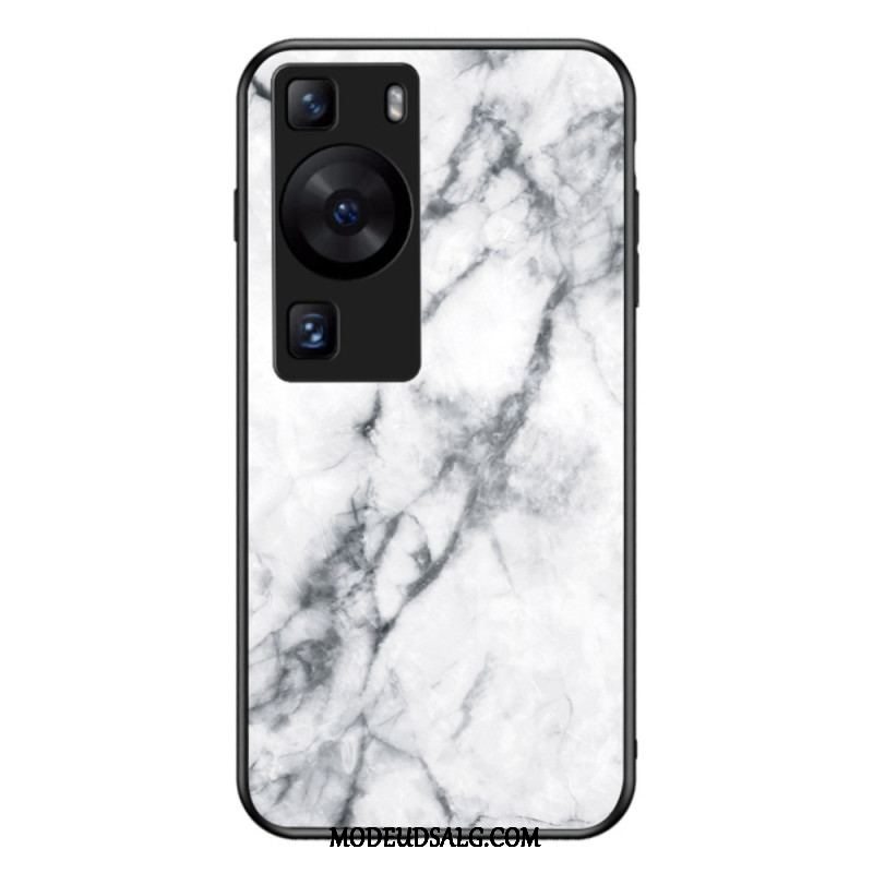 Cover Huawei P60 Pro Marmor Hærdet Glas