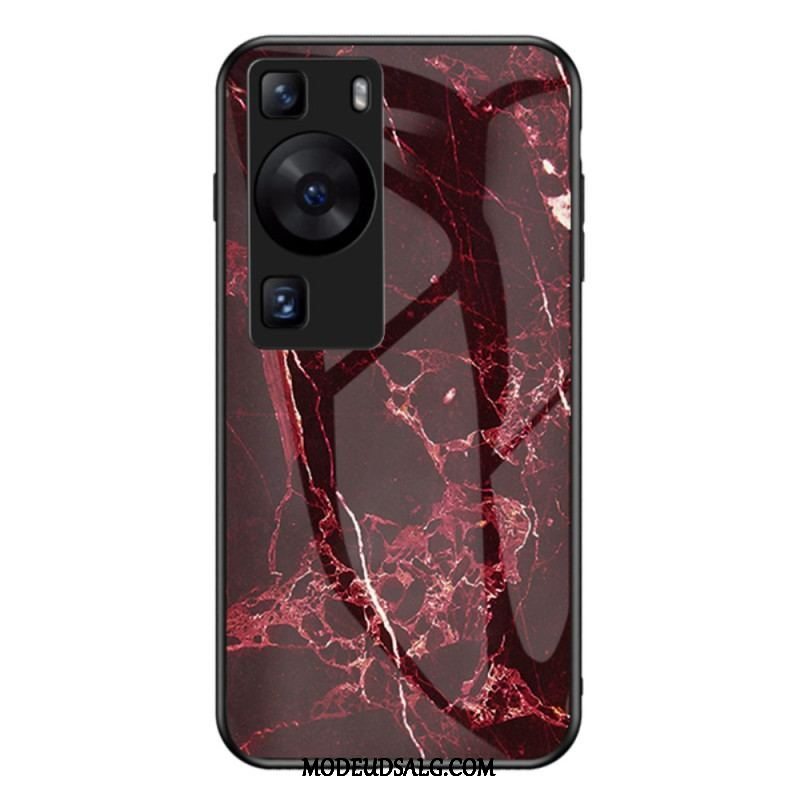 Cover Huawei P60 Pro Marmor Hærdet Glas