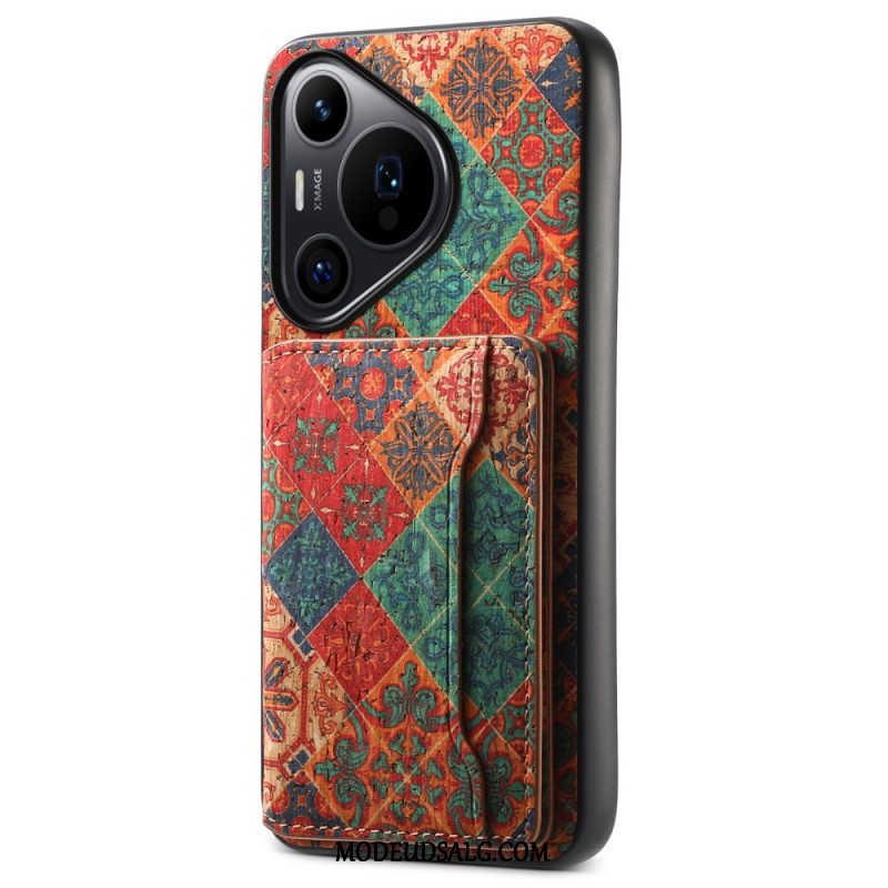 Cover Huawei Pura 70 Pro Blomstermønster Kortholder