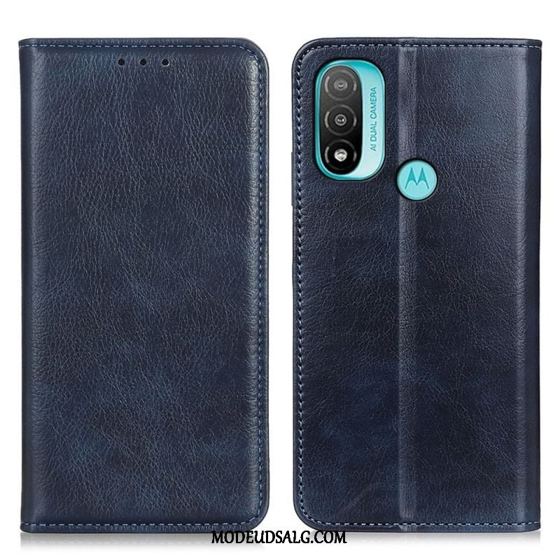 Cover Moto E40 / E30 / E20 Flip Cover Tekstureret Splitlæder