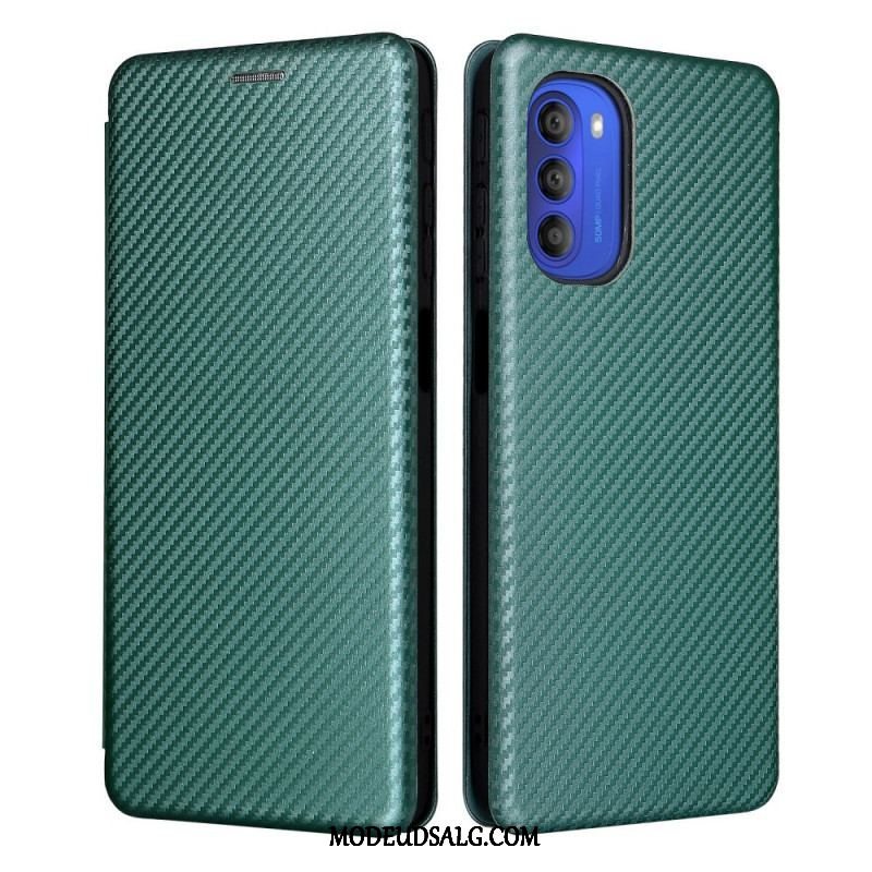 Cover Moto G51 5G Flip Cover Farvet Carbon Silikone