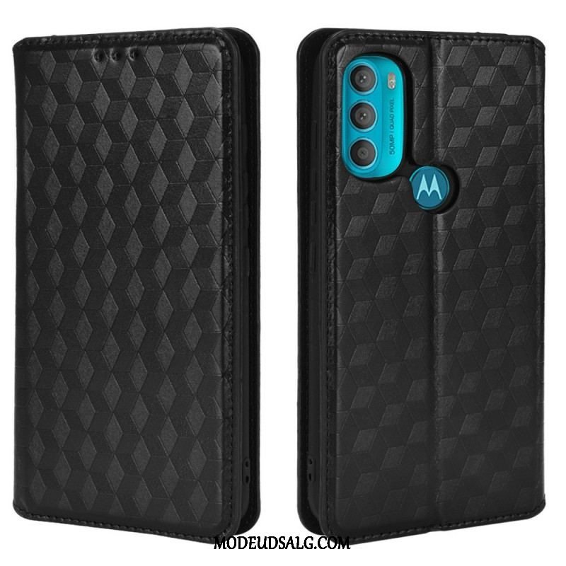 Cover Moto G71 5G Flip Cover Diamant Læder Effekt