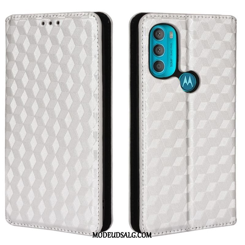 Cover Moto G71 5G Flip Cover Diamant Læder Effekt