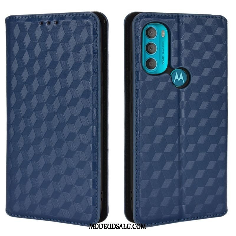 Cover Moto G71 5G Flip Cover Diamant Læder Effekt