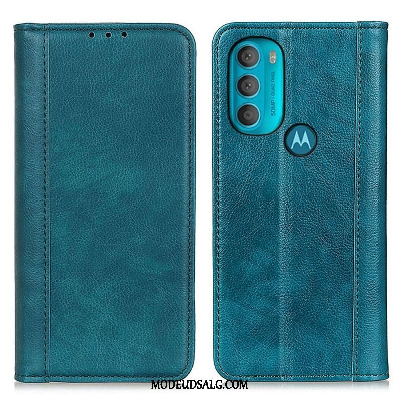 Cover Moto G71 5G Flip Cover Elegance Split Litchi Læder