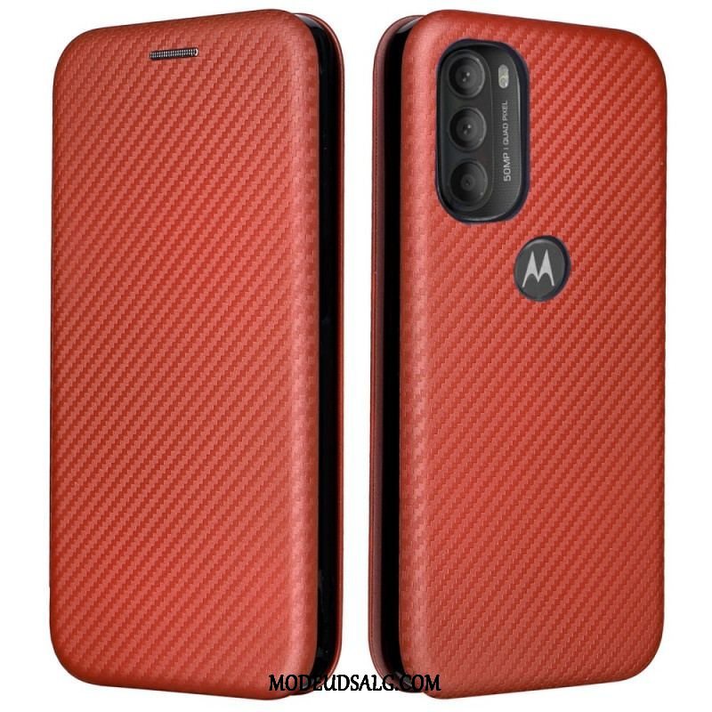 Cover Moto G71 5G Flip Cover Farvet Carbon Silikone