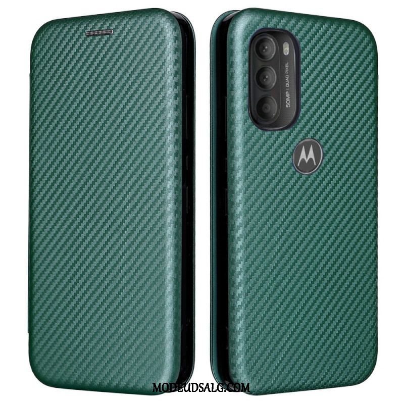 Cover Moto G71 5G Flip Cover Farvet Carbon Silikone