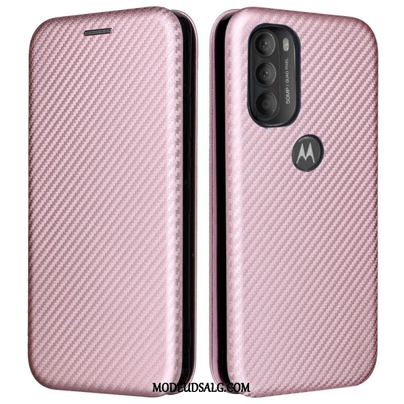 Cover Moto G71 5G Flip Cover Farvet Carbon Silikone