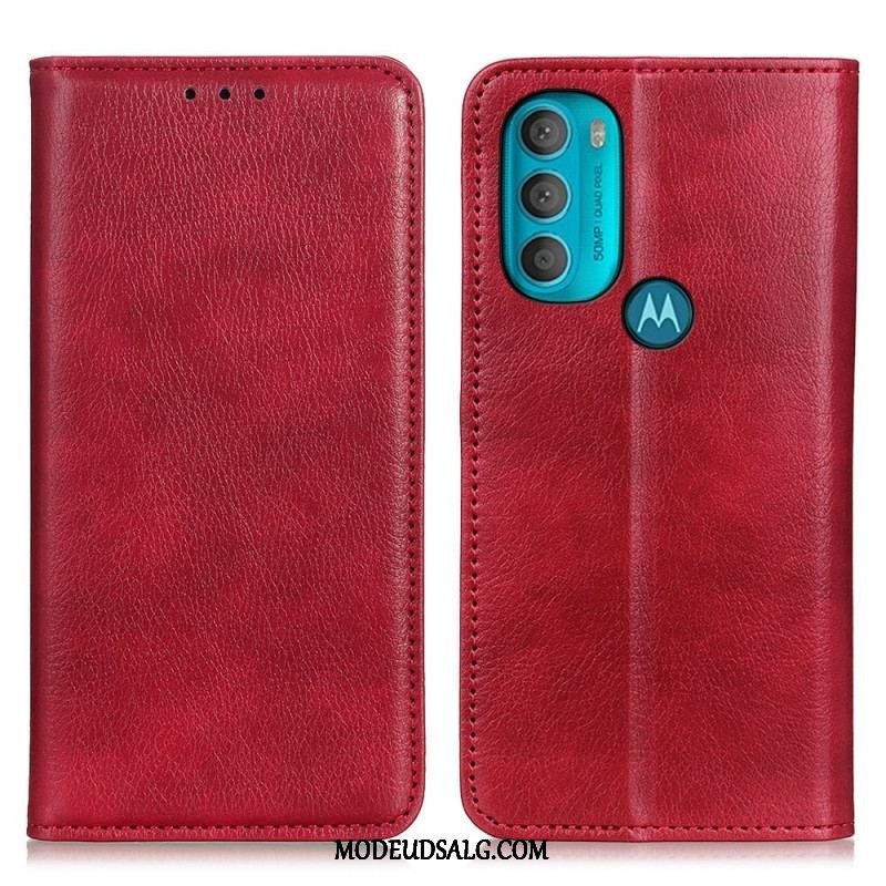 Cover Moto G71 5G Flip Cover Tekstureret Splitlæder