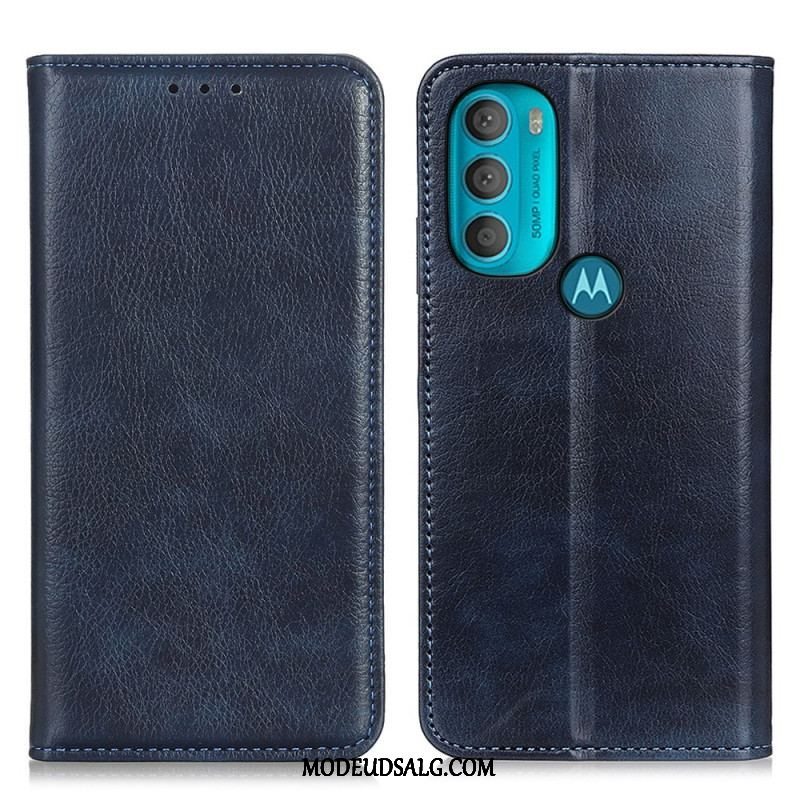 Cover Moto G71 5G Flip Cover Tekstureret Splitlæder