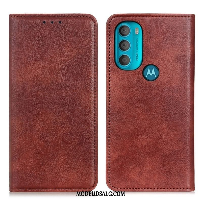 Cover Moto G71 5G Flip Cover Tekstureret Splitlæder