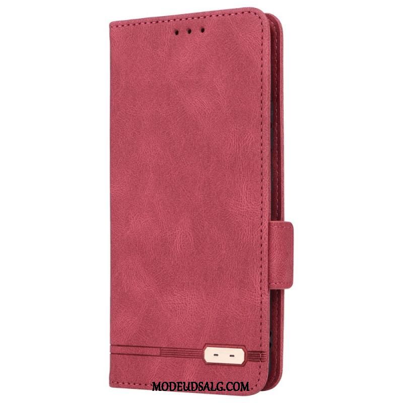 Cover Moto G73 5G Flip Cover Læder Tekstur