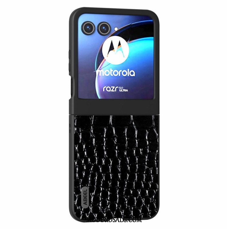 Cover Motorola Razr 50 Abeel Crocodile Style Læder