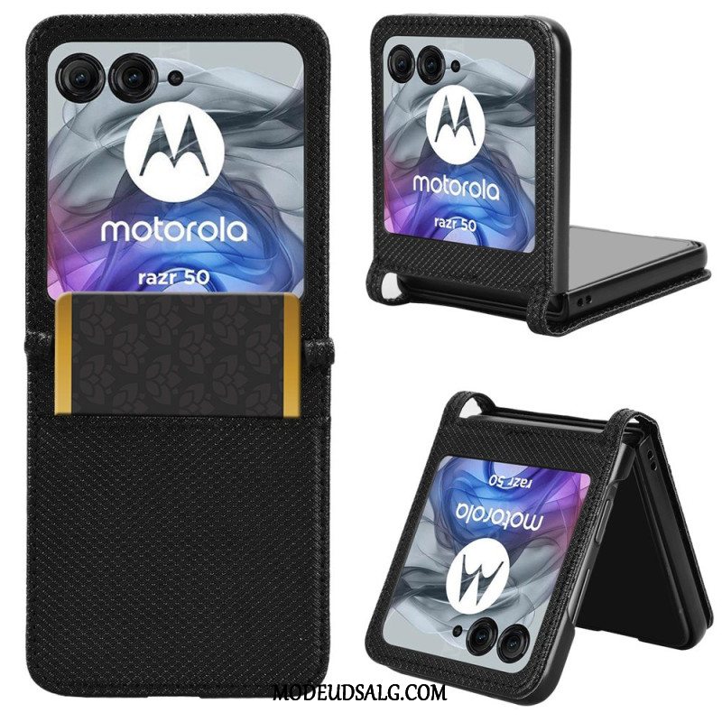 Cover Motorola Razr 50 Bi-texture Kortholder