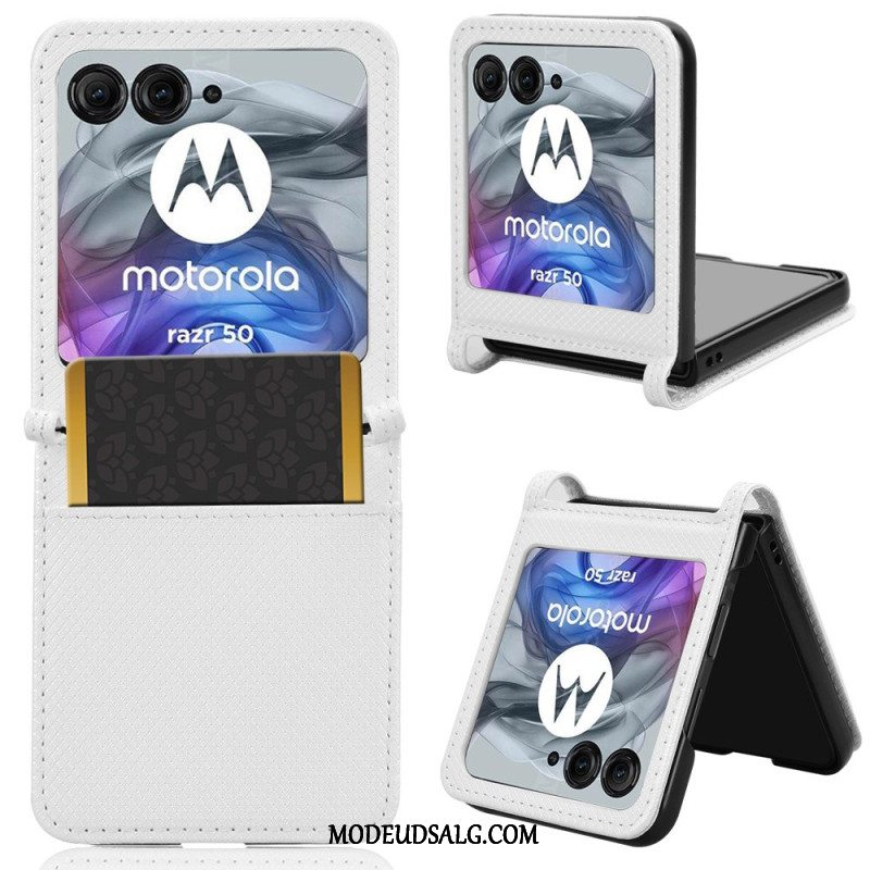 Cover Motorola Razr 50 Bi-texture Kortholder