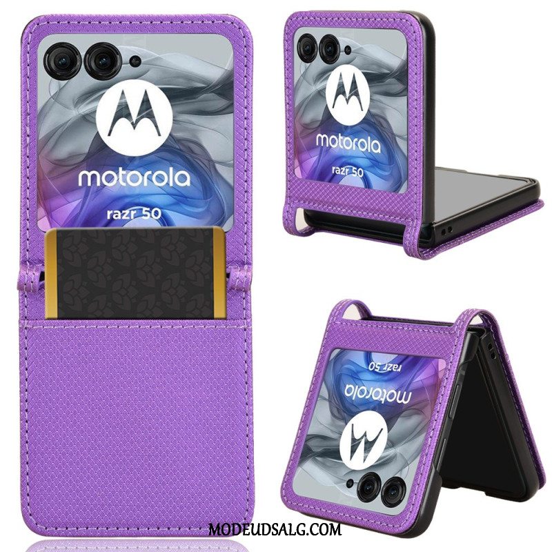 Cover Motorola Razr 50 Bi-texture Kortholder