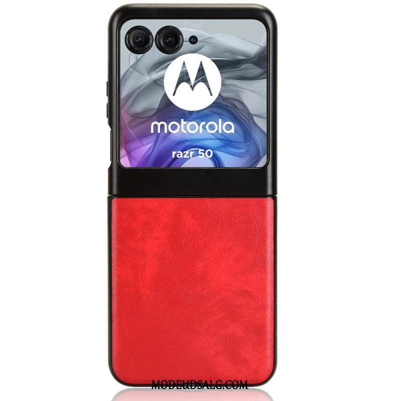 Cover Motorola Razr 50 Lædereffekt