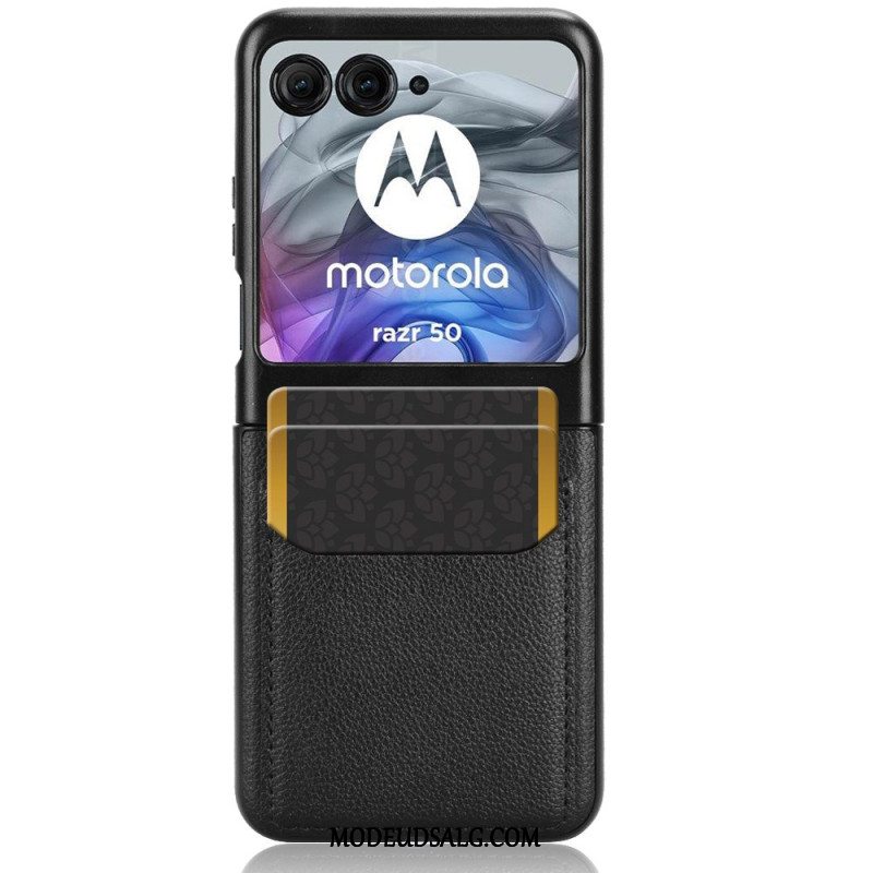 Cover Motorola Razr 50 Telefon Etui Dobbelt Kortholder