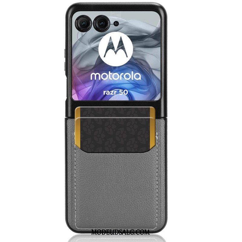 Cover Motorola Razr 50 Telefon Etui Dobbelt Kortholder