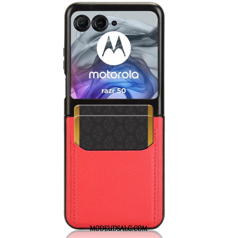 Cover Motorola Razr 50 Telefon Etui Dobbelt Kortholder