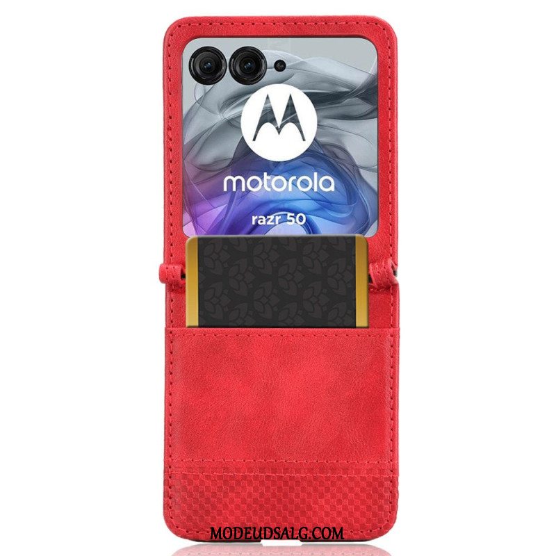 Cover Motorola Razr 50 Vintaga Frise Kortholder