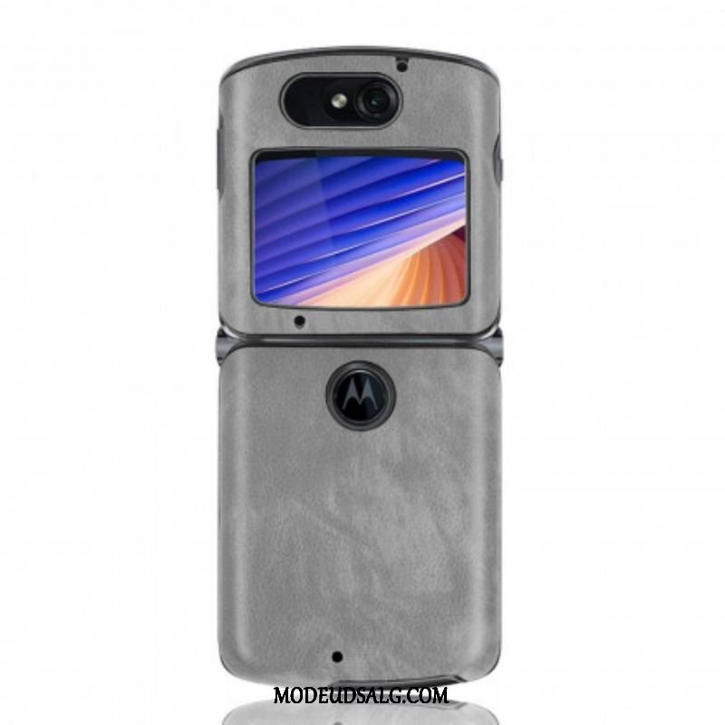 Cover Motorola Razr 5G Litchi Imiteret Læder